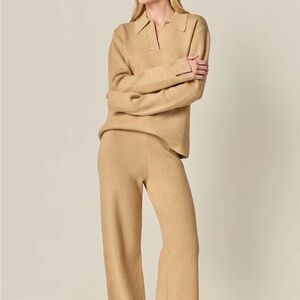 English Factory Camel Wide-Leg Pants